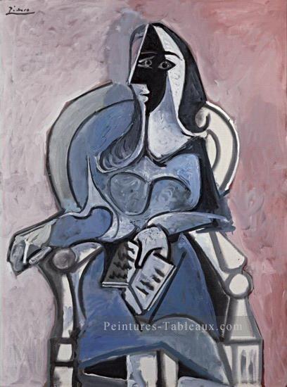 Femme assise dans un fauteuil II 1960 cubiste Pablo Picasso Peintures à l'huile